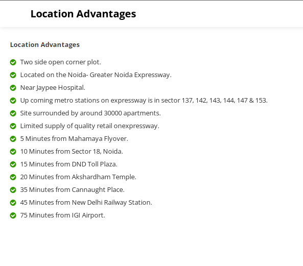 Paras Avenue Location Map