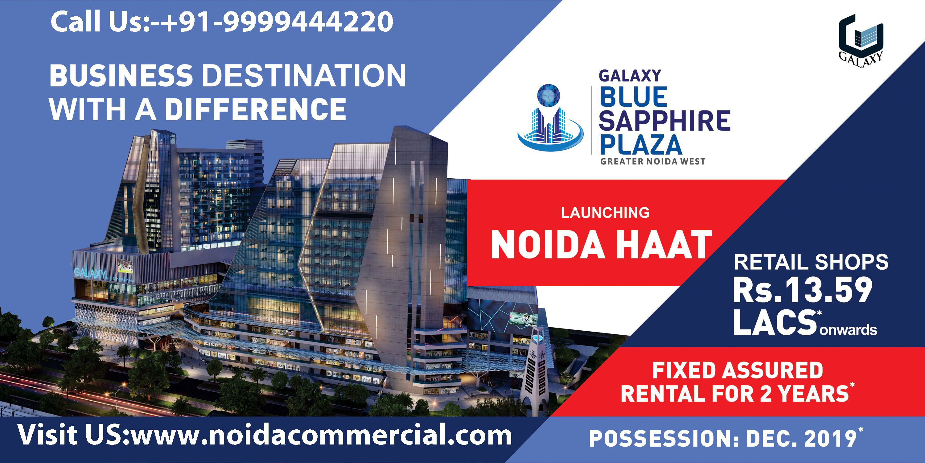 Commercial Shops Noida Extension Galaxy Blue Sapphire Plaza