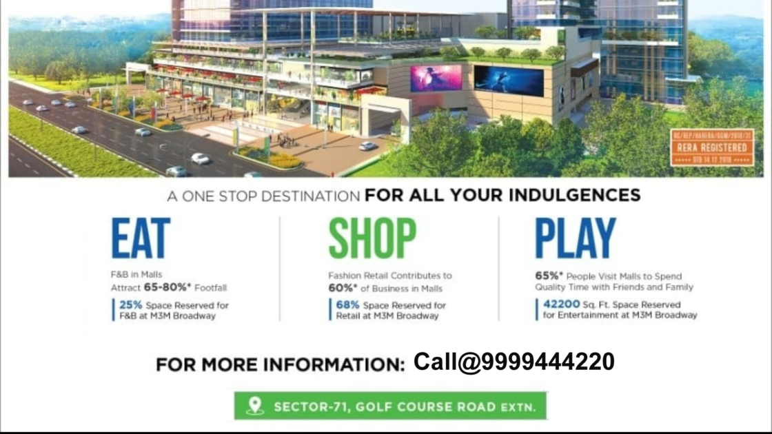 M3m Broadway Sector 71 Gurgaon Office Space