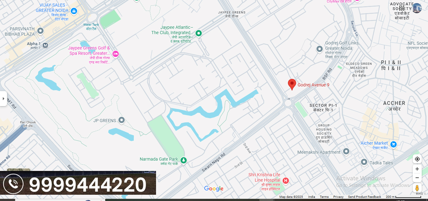 Godrej avenue 9 location map