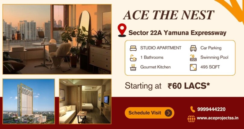 Hurry Up! Book Now in ACE The Nest Studio Apartment Yamuna Expressway