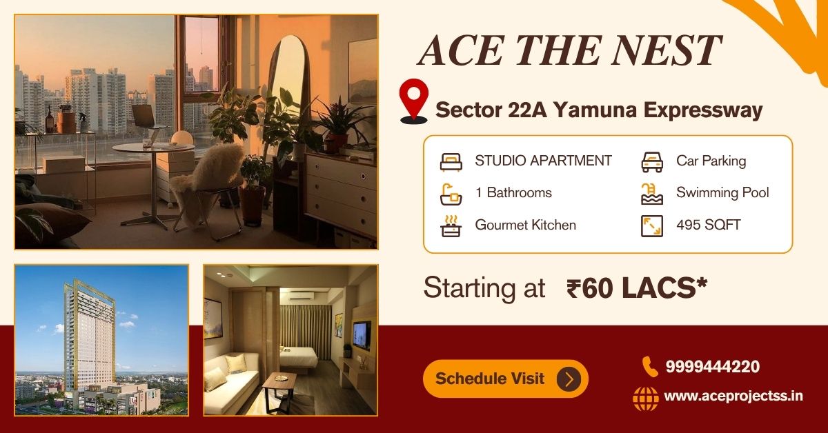 Hurry Up! Book Now in ACE The Nest Studio Apartment Yamuna Expressway