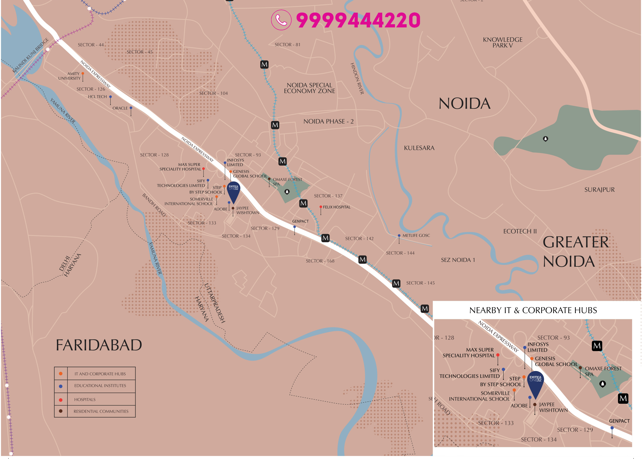 Exotica-One32-location-map Exotica Sector 132 Noida Location Map