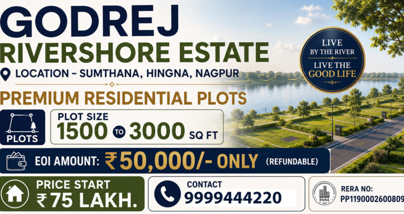 What is the Godrej Rivershore Estate plot rate in Nagpur?